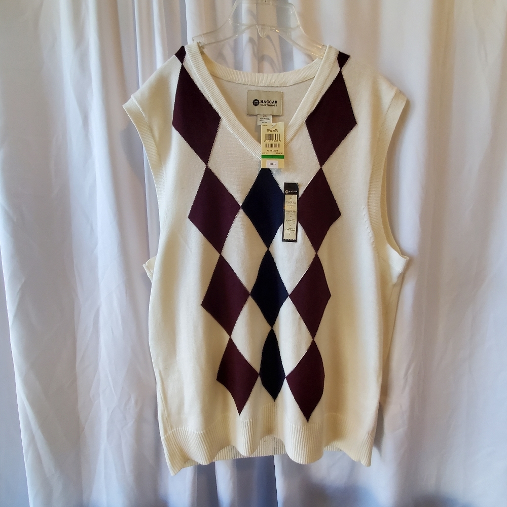 Haggard Men's V-Neck Argyle Sweater